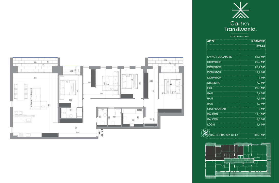 Apartament 5 camere Transilvania Residence, zona Lacul Noua! Comision 0%
